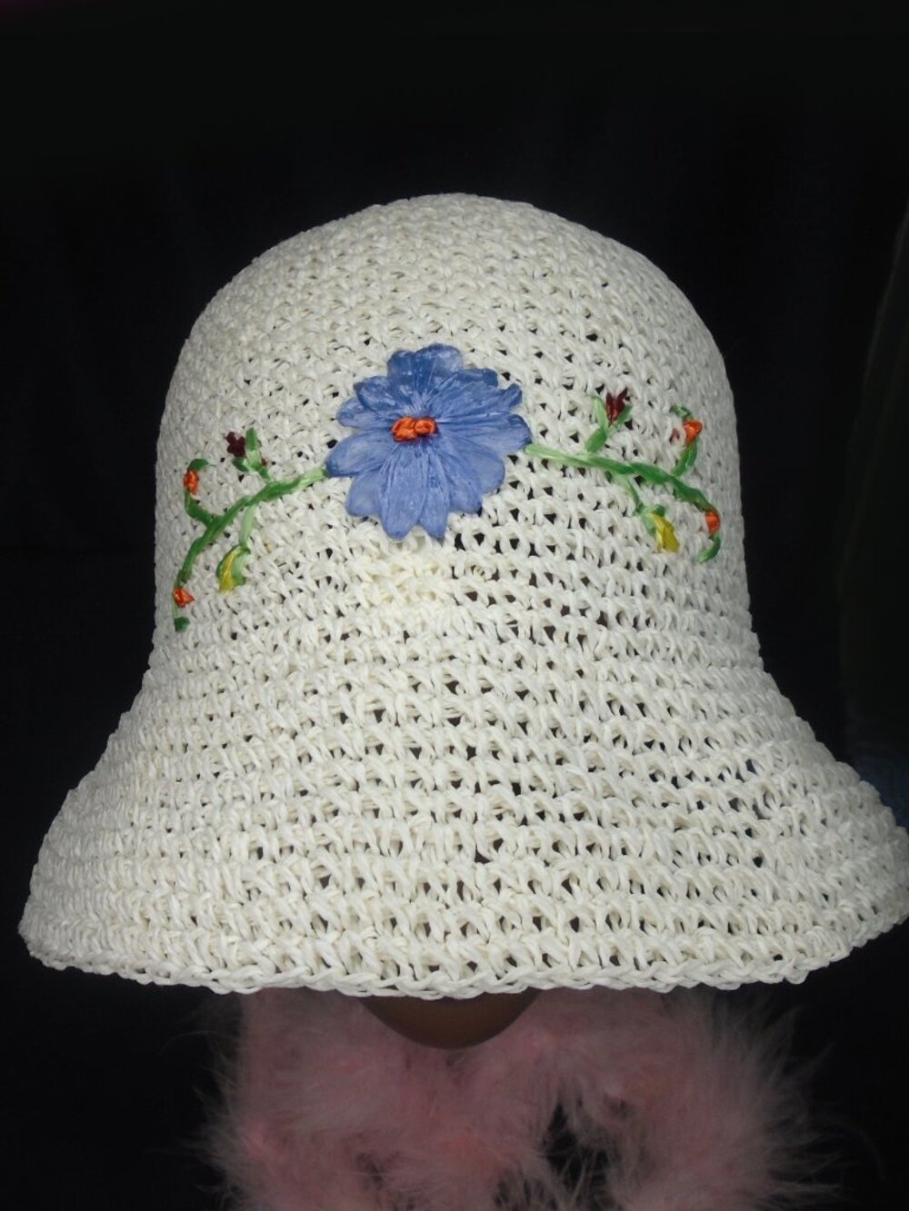 Spring Summer White Hat, Breton Style but VERSATILE!!!!!! Wear many ways - Picture 6 of 10